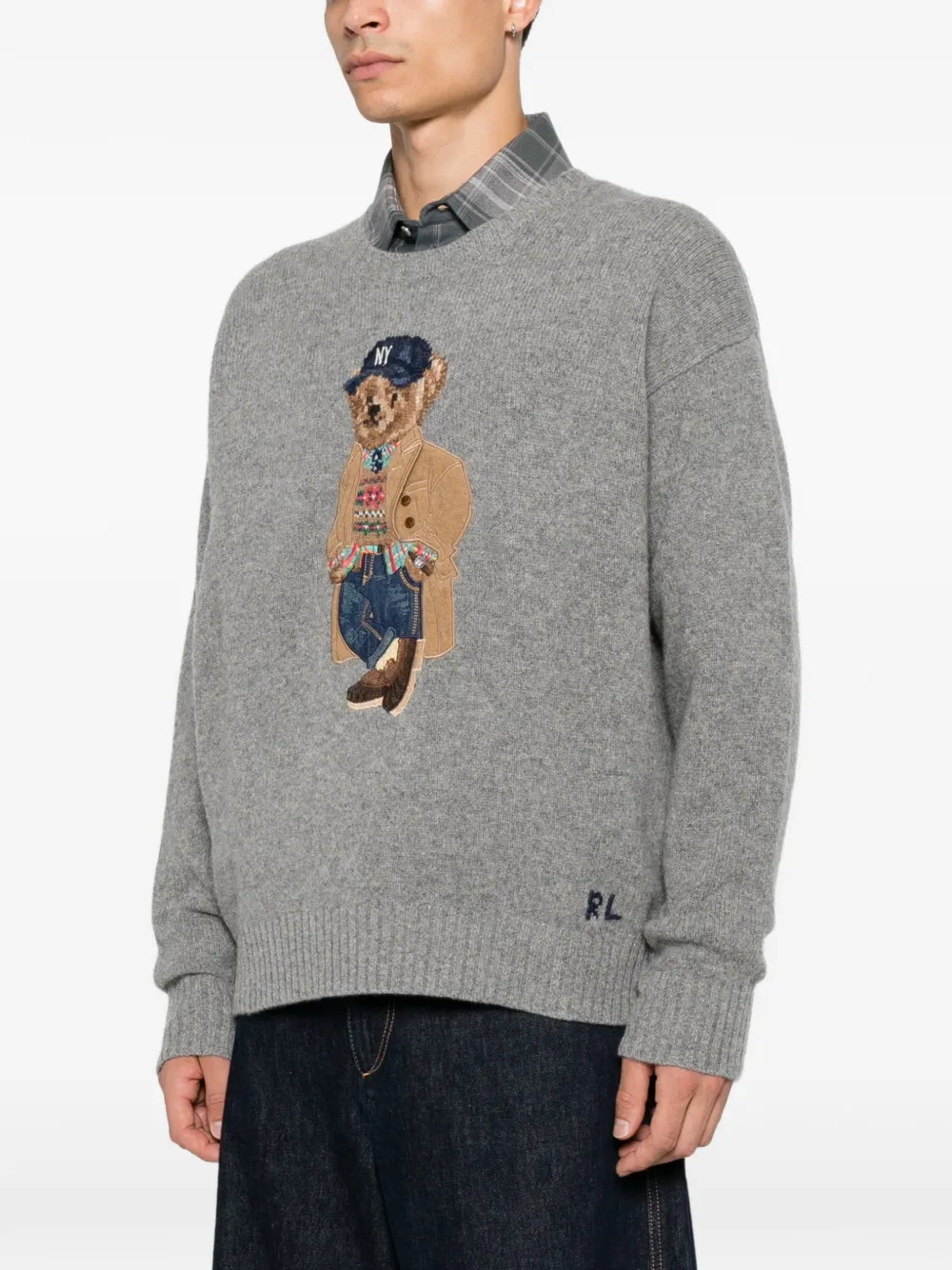 Polo Ralph Lauren Polo Bear intarsia trui Grijs
