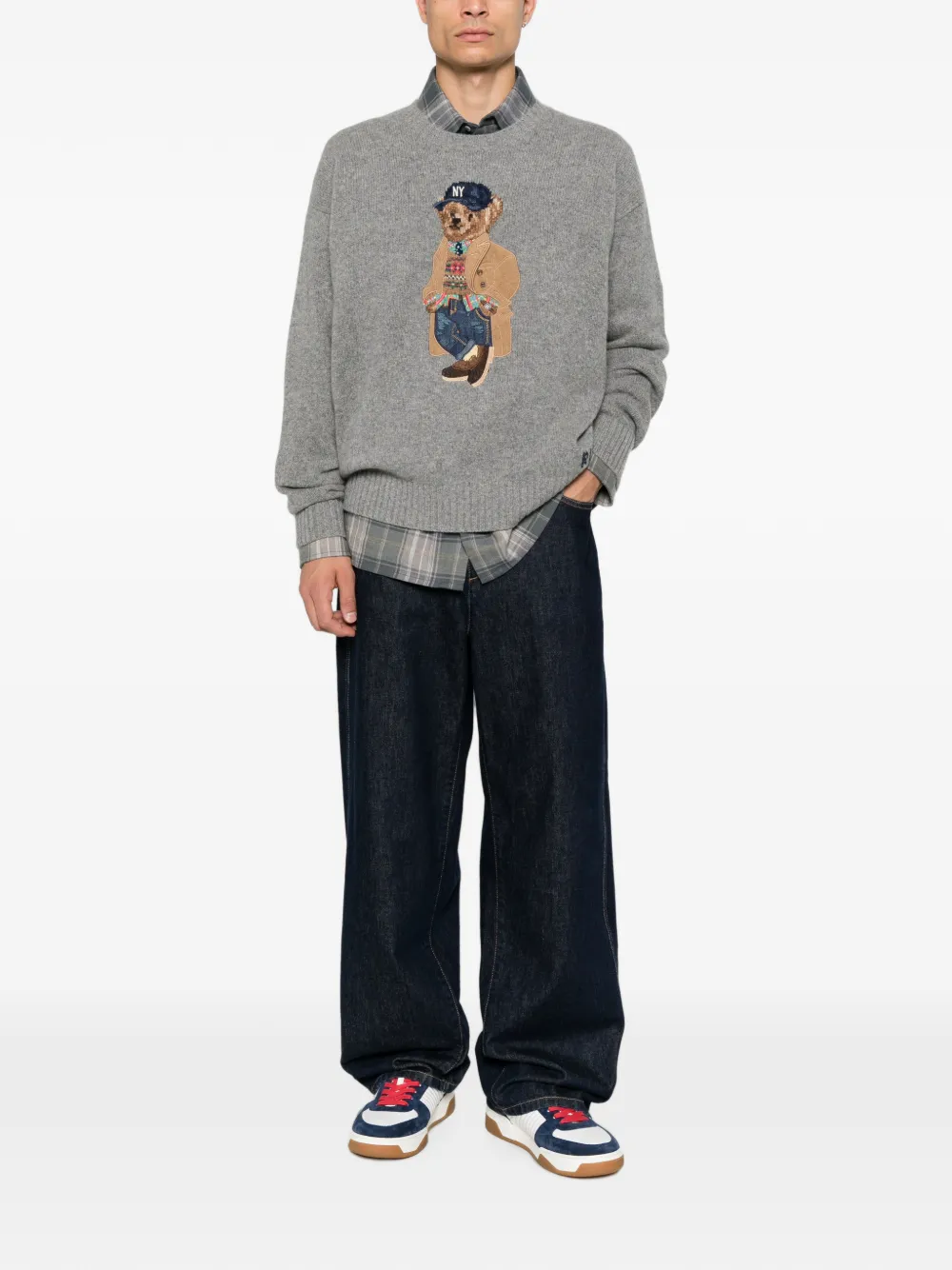 Polo Ralph Lauren Polo Bear intarsia trui Grijs