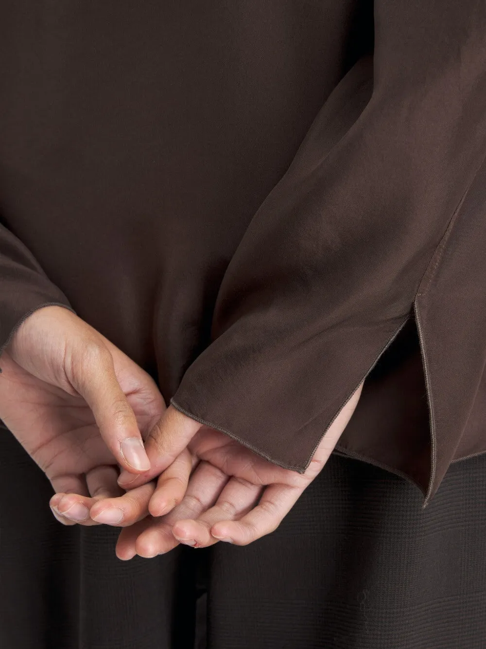 Barena Livietta tuniek met V-hals Bruin
