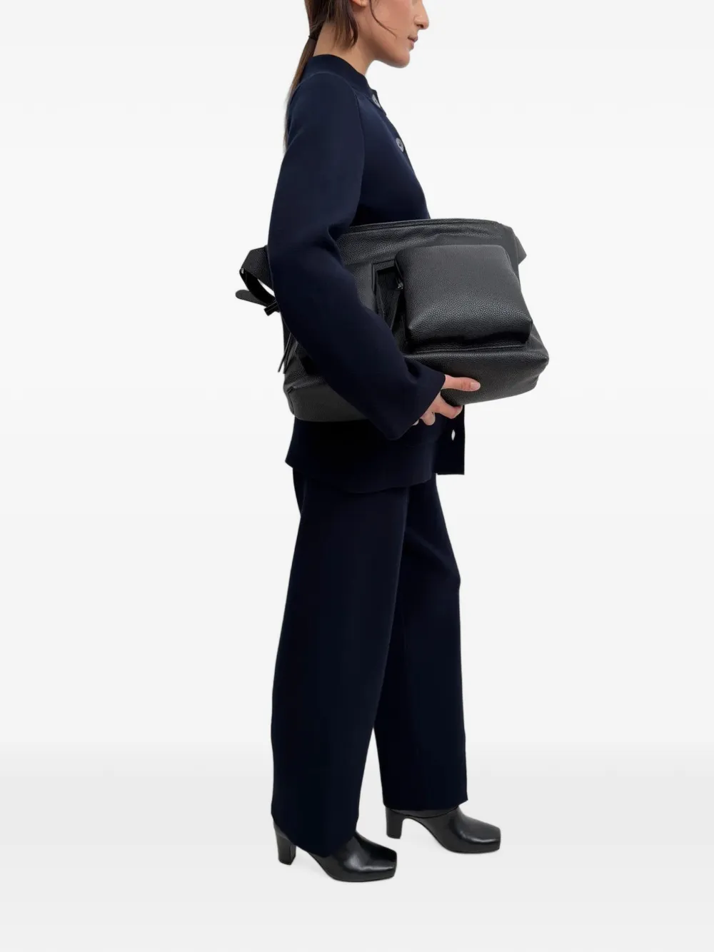 Rodebjer The Yeom vest met hoge hals Blauw