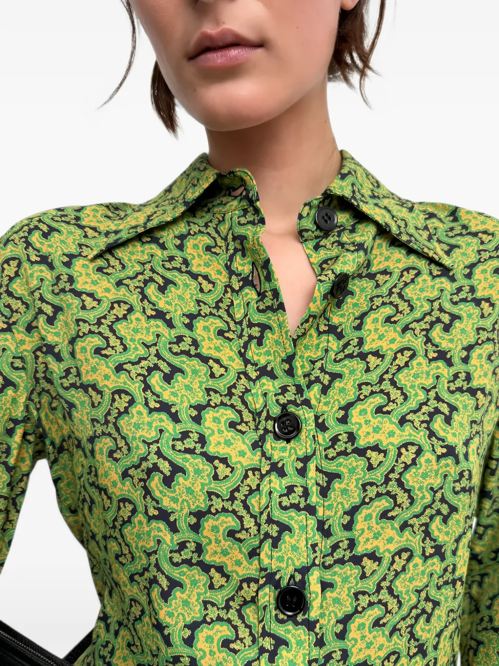 Rodebjer Boni blouse met paisley-print Groen