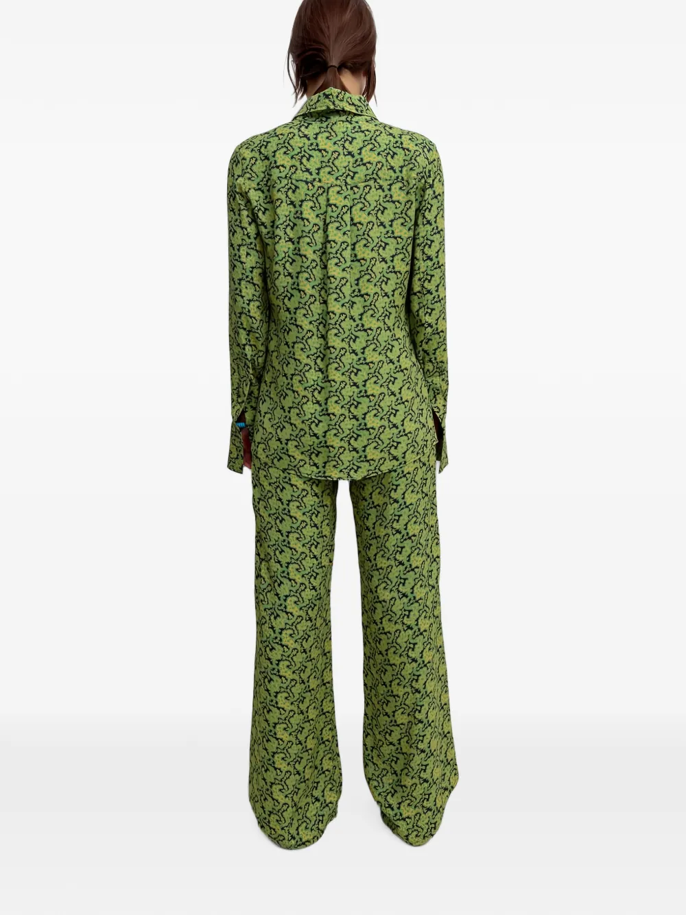 Rodebjer Boni blouse met paisley-print Groen