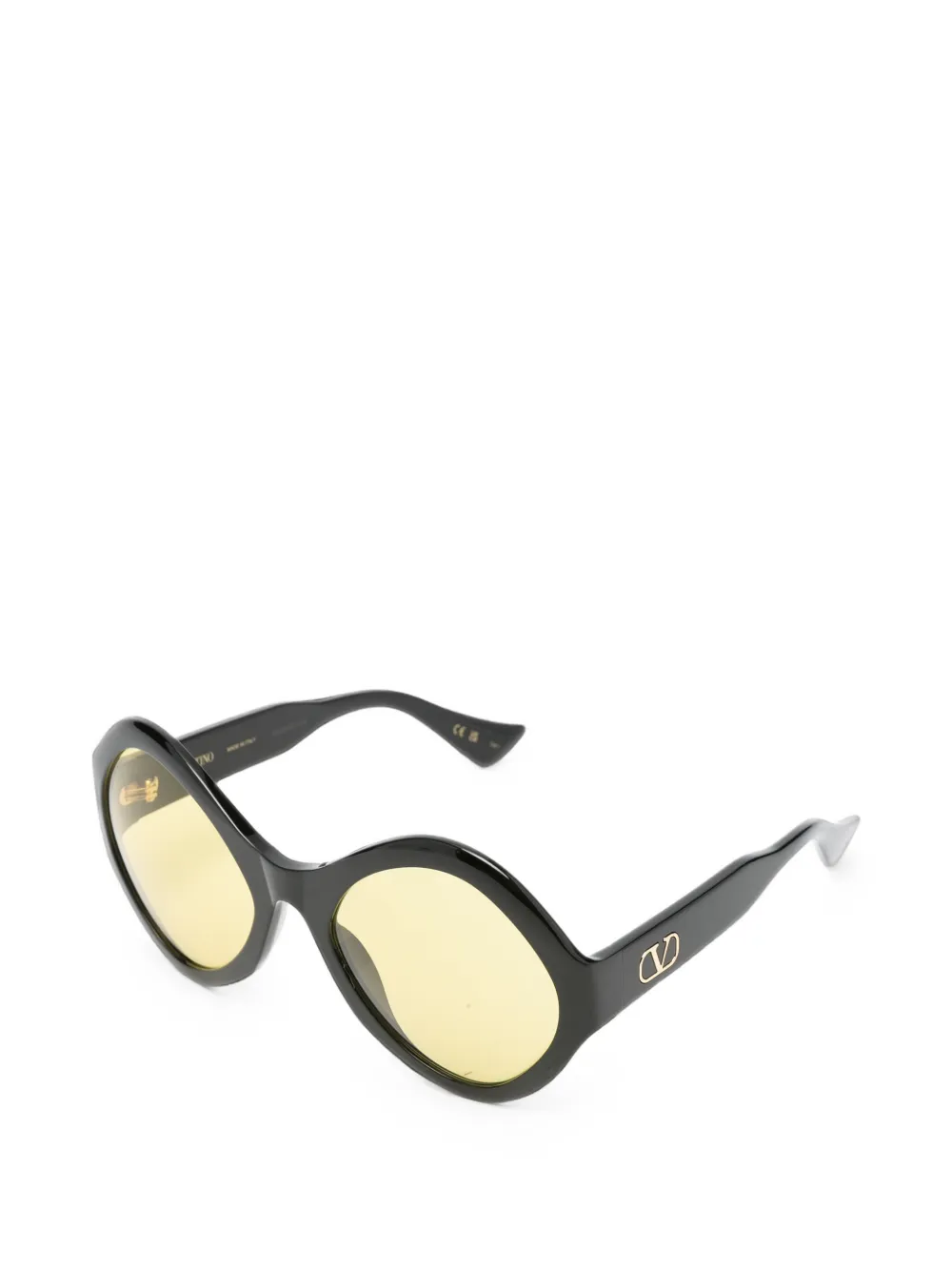 VALENTINO GARAVANI EYEWEAR VLogo zonnebril met geometrisch montuur Zwart