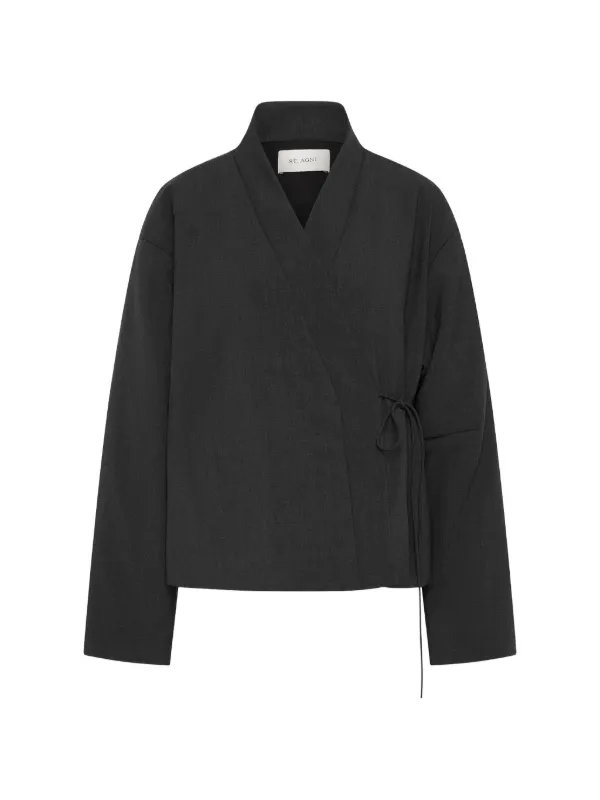 St. Agni Pillow Wrap Jacket in Grey