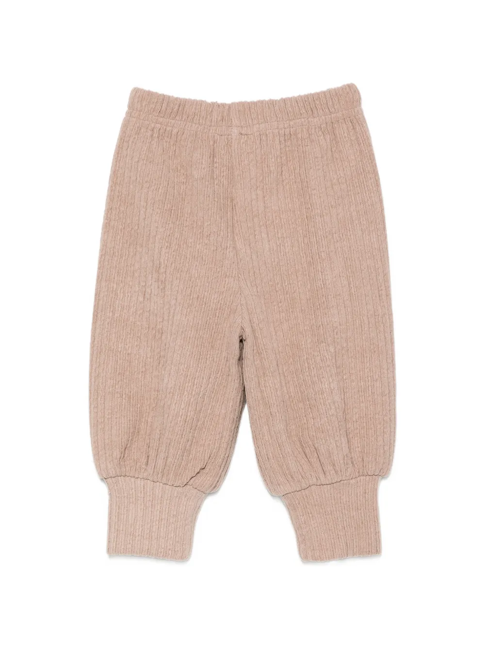 Donsje Jipie ribbed-knit cuffed trousers Beige
