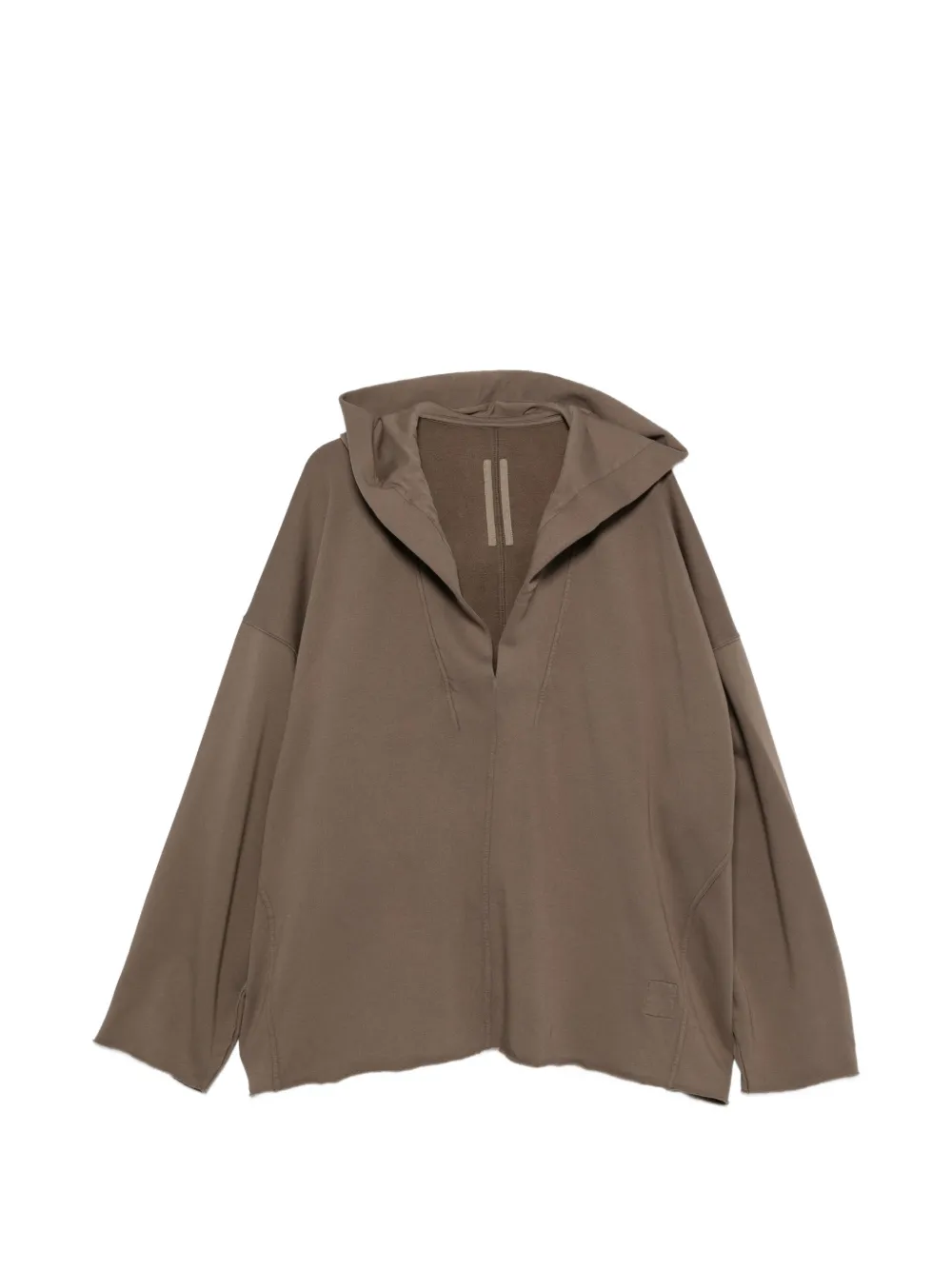 Rick Owens DRKSHDW raw-cut hooded hoodie - Marrone