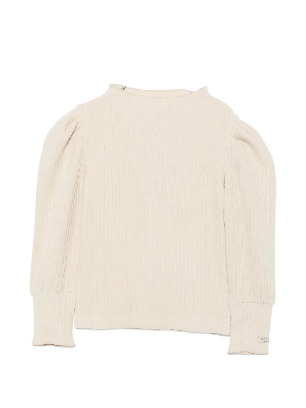 Donsje Louena ribbed-knit puff-sleeve top - Toni neutri