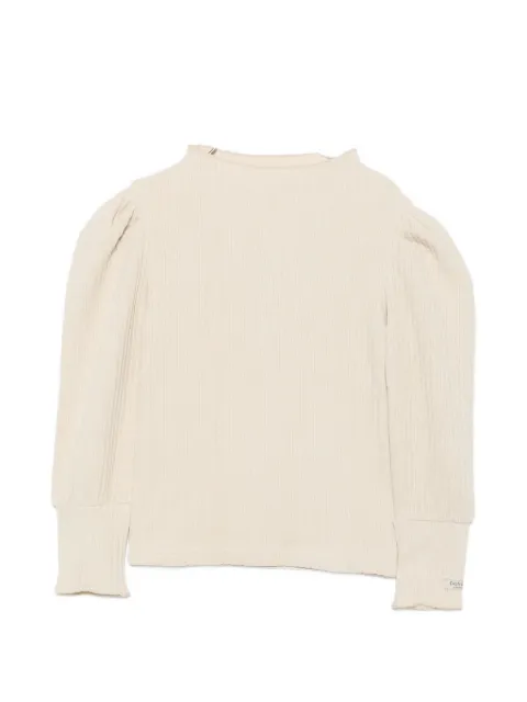 Donsje Louena ribbed-knit puff-sleeve top