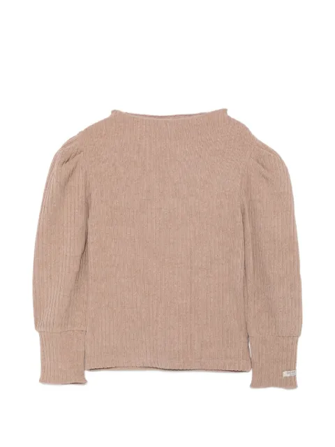 Donsje Louena ribbed puff-sleeve sweater