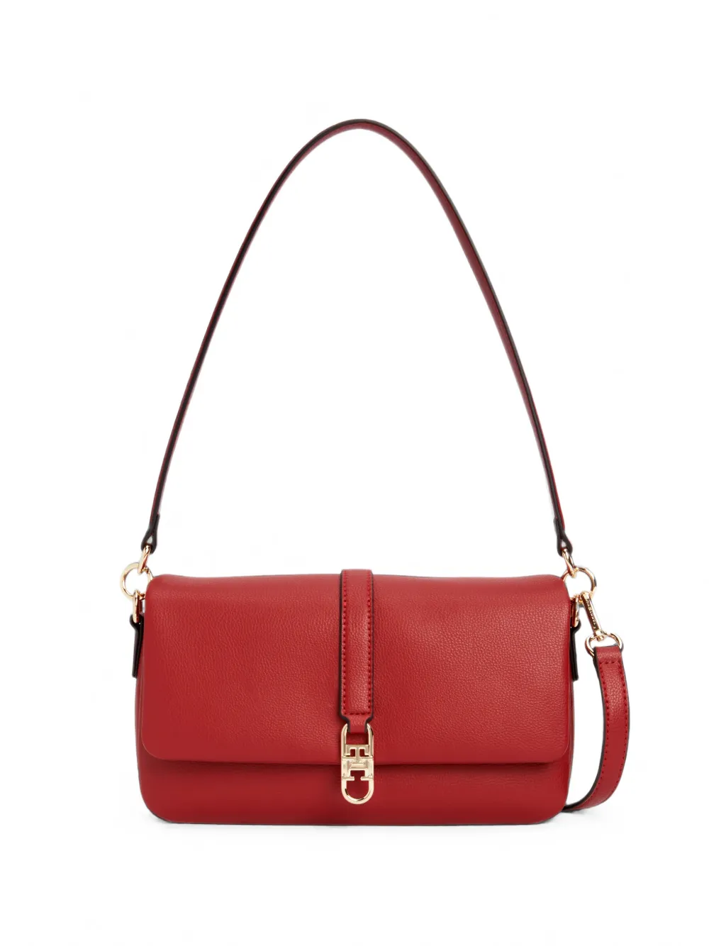 Tommy Hilfiger Borsa a spalla con placca logo - Rosso