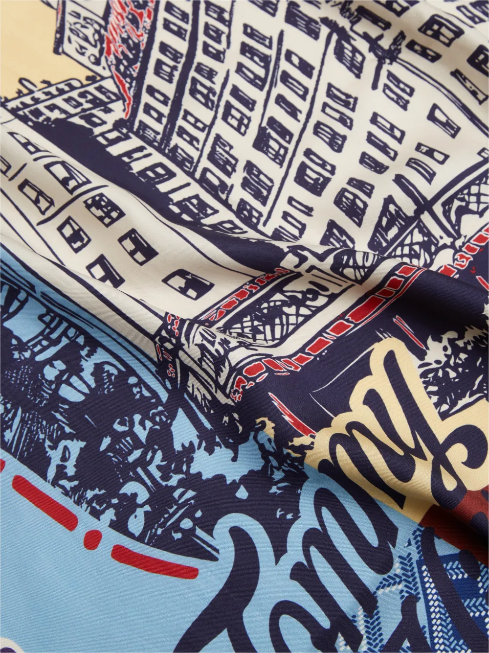 Tommy Hilfiger Sjaal met patchwork en grafische print Beige