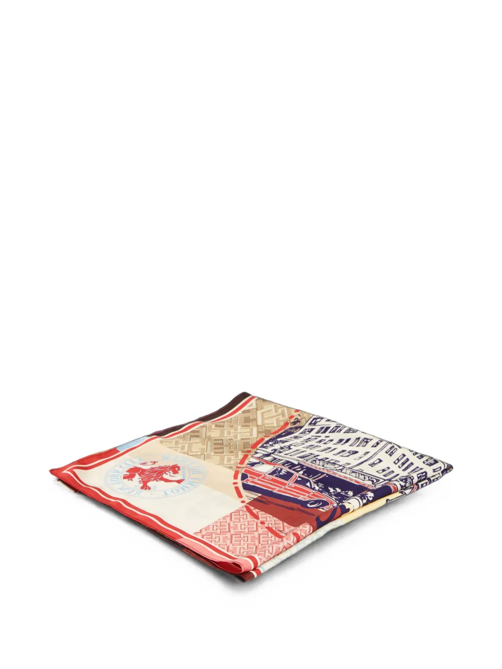 Tommy Hilfiger Sjaal met patchwork en grafische print Beige