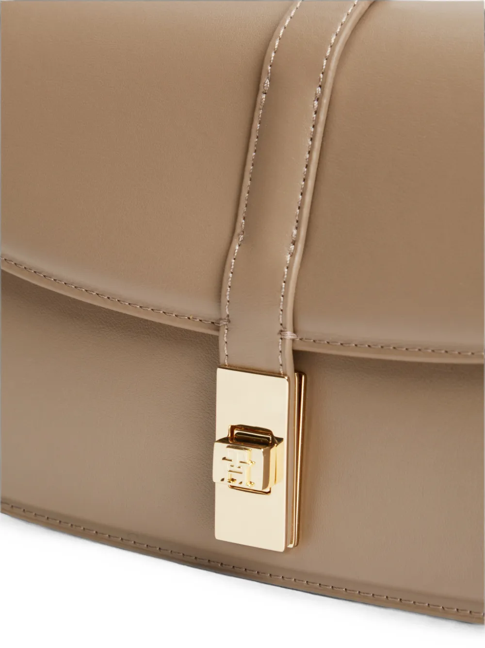 Tommy Hilfiger Schoudertas met logoplakkaat Beige