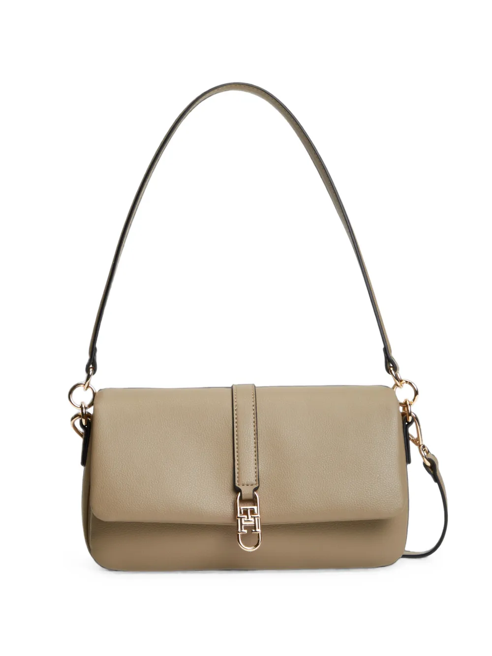 Tommy Hilfiger Borsa a spalla con placca logo - Toni neutri