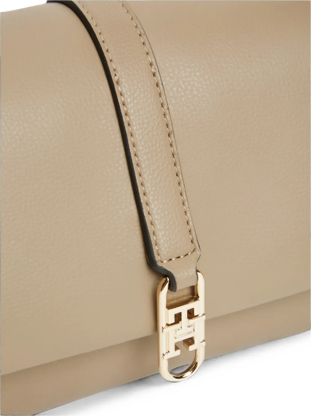 Tommy Hilfiger Schoudertas met logoplakkaat Beige