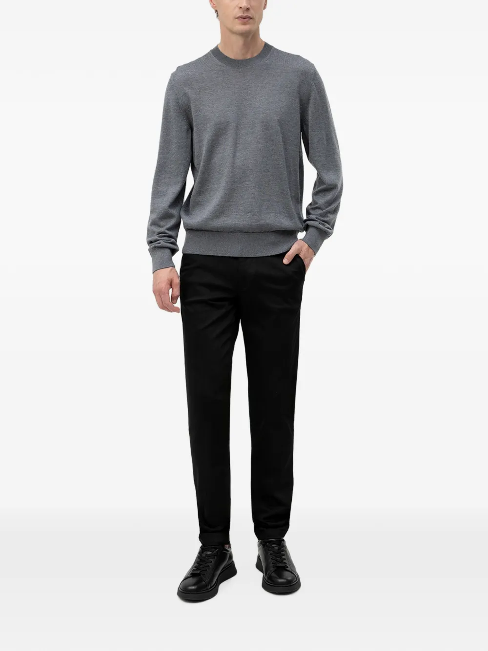 BOSS Straight chino Zwart