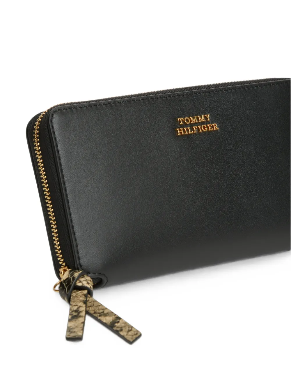 Tommy Hilfiger Portemonnee met logoplakkaat Zwart