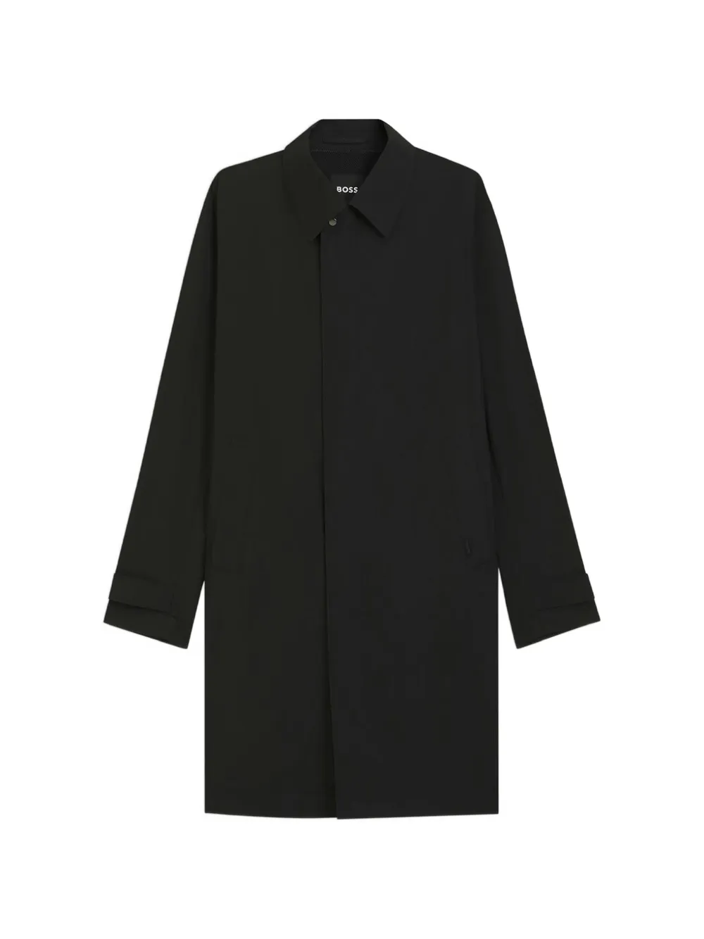 BOSS water-repellent coat in stretch fabric - Nero