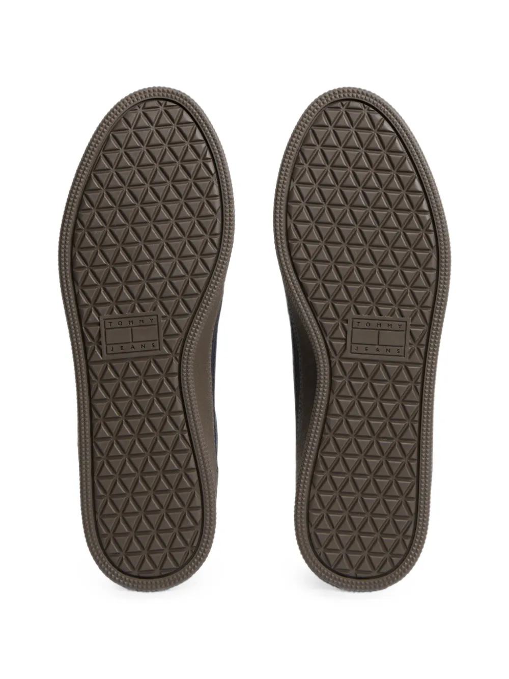 Tommy Hilfiger Greenwich perforated logo-patch sneakers Blauw