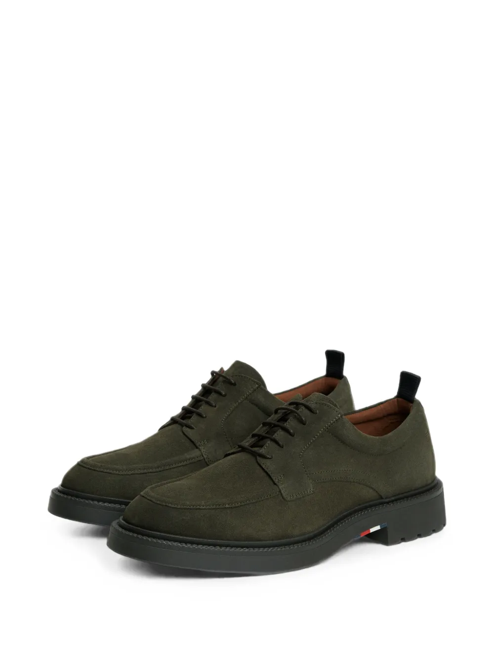 Tommy Hilfiger lace-up suede derby shoes Groen