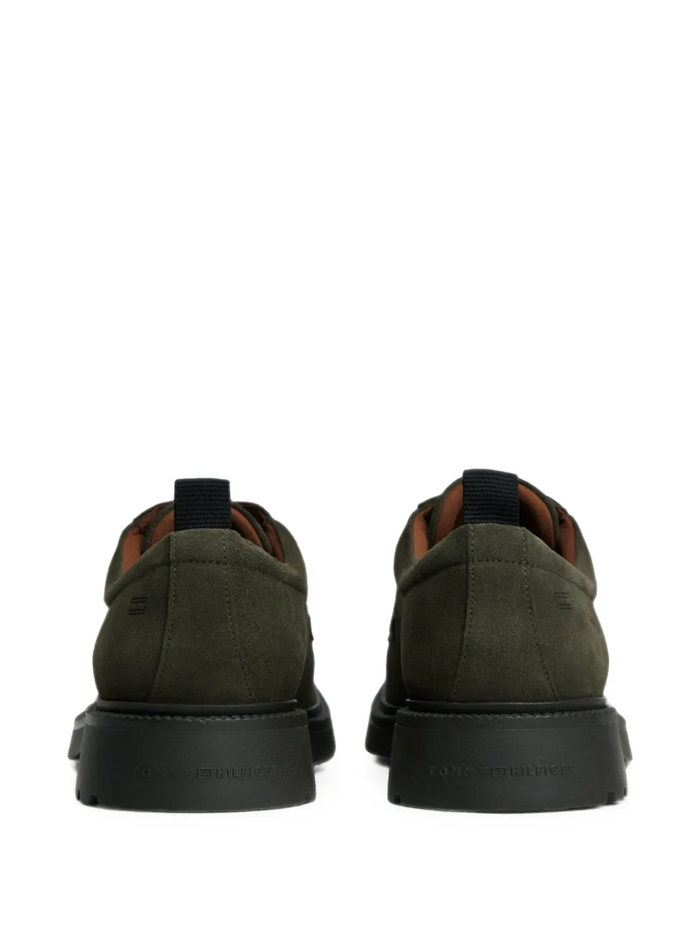 Tommy Hilfiger lace-up suede derby shoes Groen