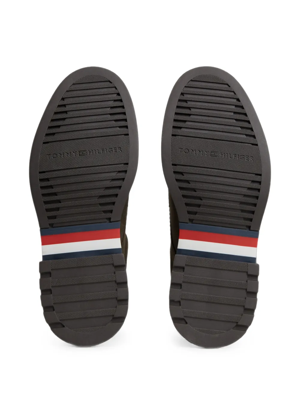 Tommy Hilfiger lace-up suede derby shoes Groen
