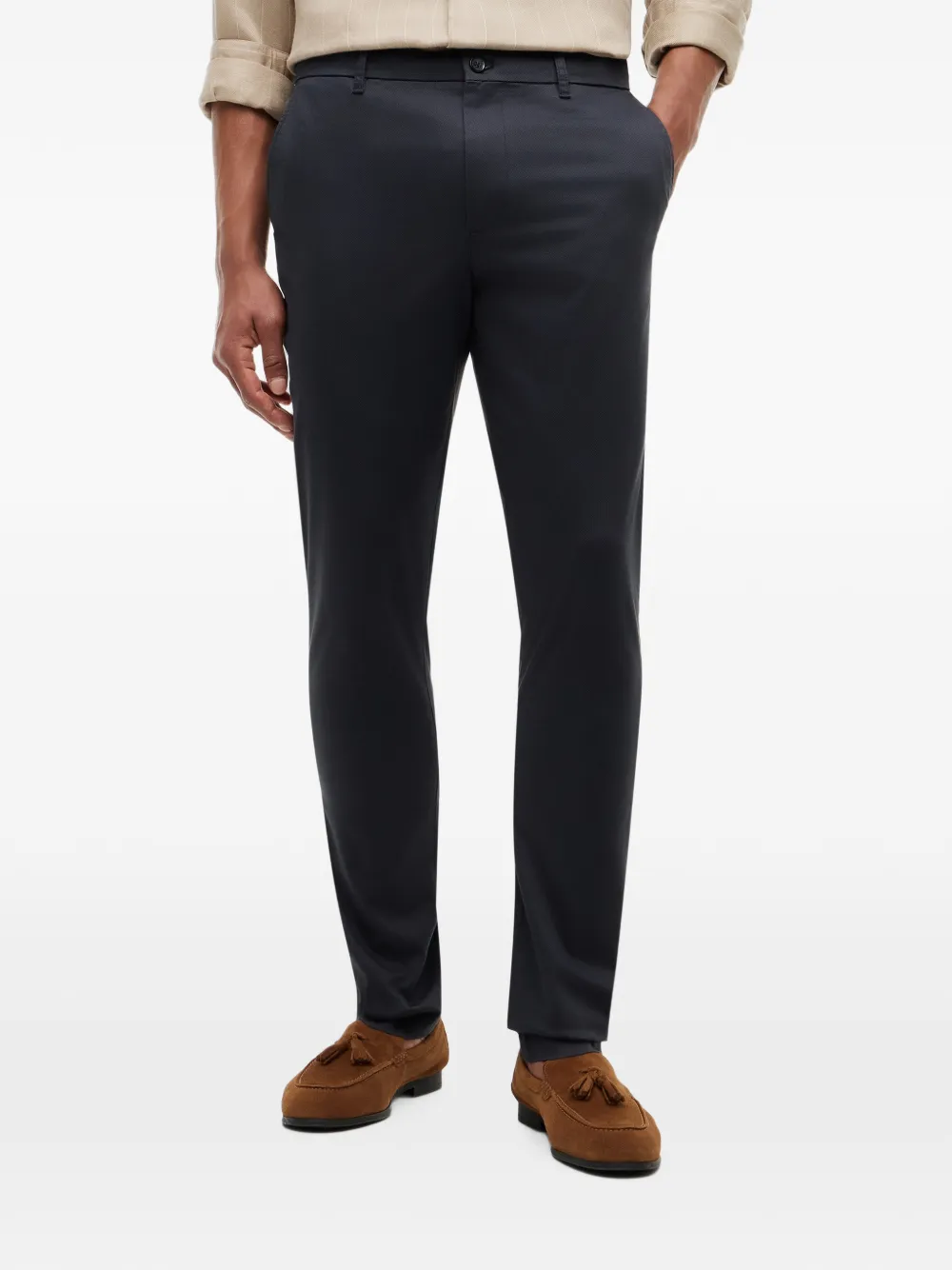 Tommy Hilfiger Chino met logopatch Blauw