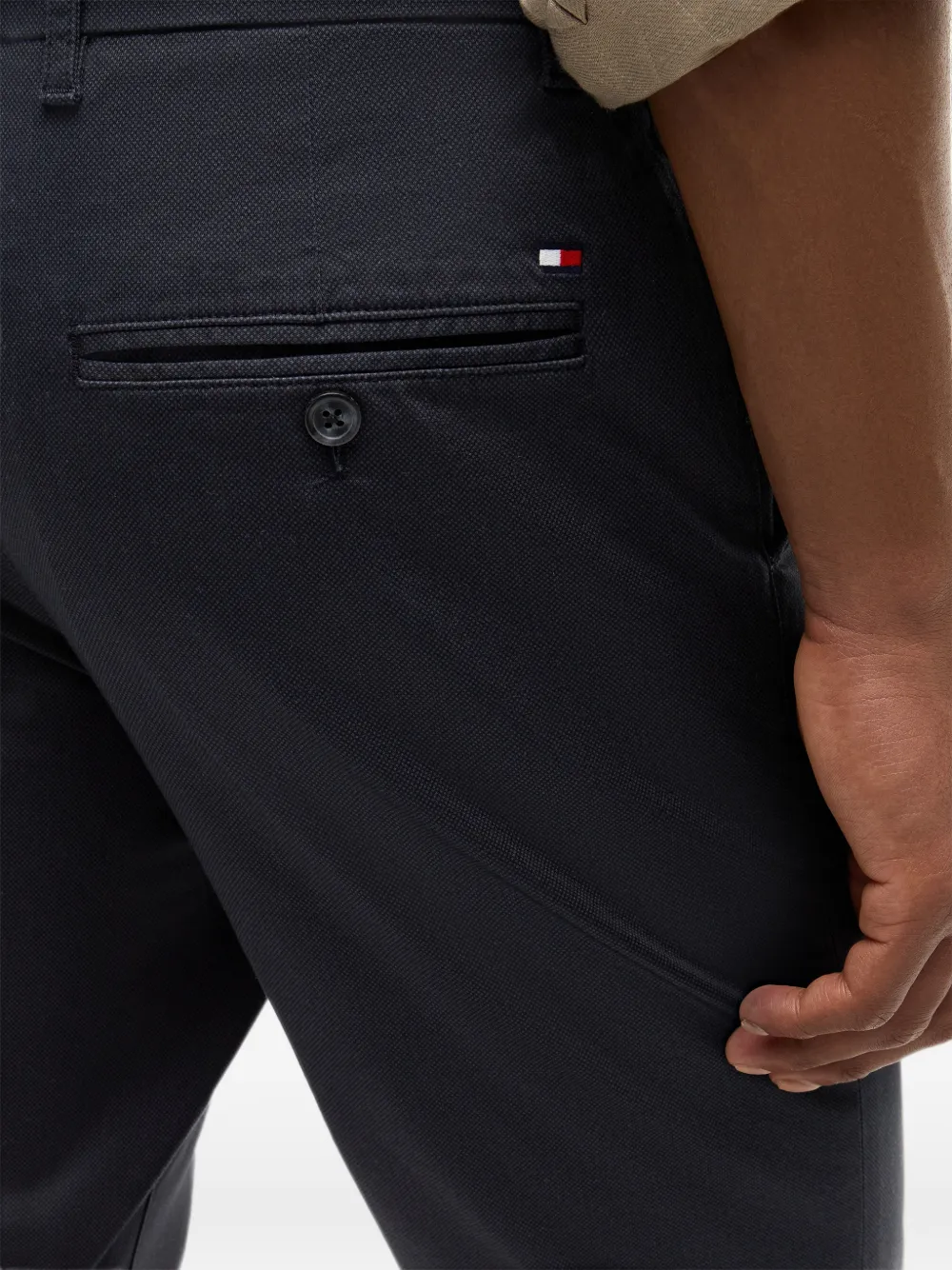 Tommy Hilfiger Chino met logopatch Blauw