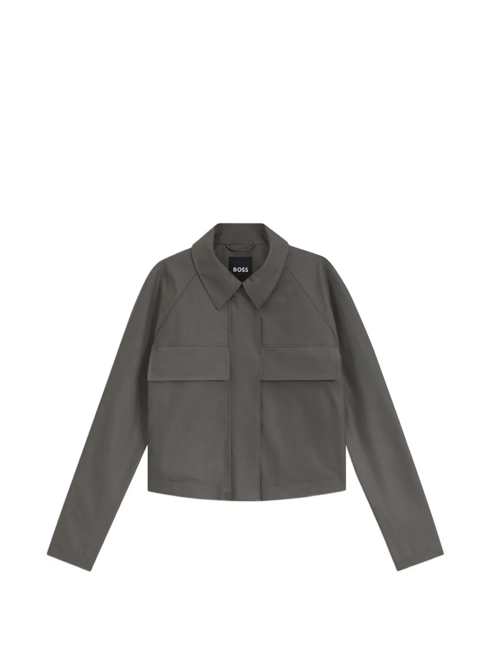BOSS Ruimvallend jack van katoenen denim Bruin