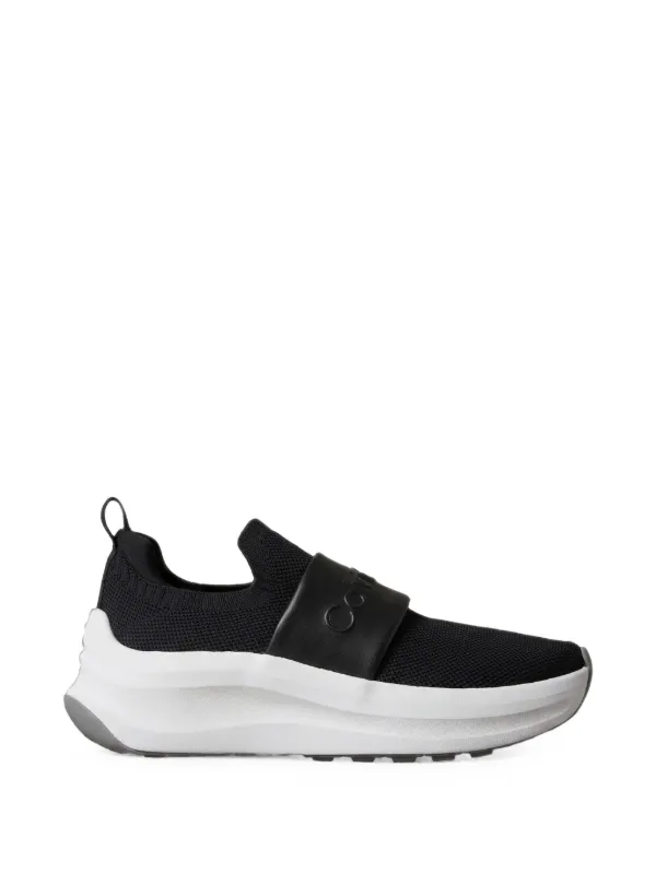 Calvin Klein Volumax Logo-strap Knit Sneakers in Black