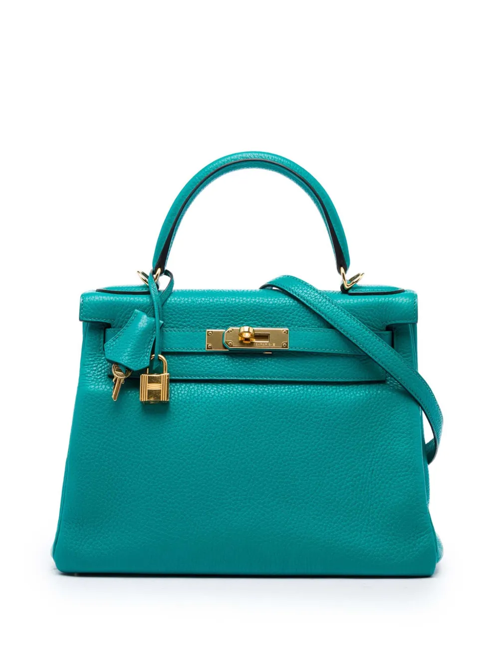 Hermès Pre-Owned Borsa a tracolla Kelly II Retourne 28 in pelle Clemence 2016 - Blu