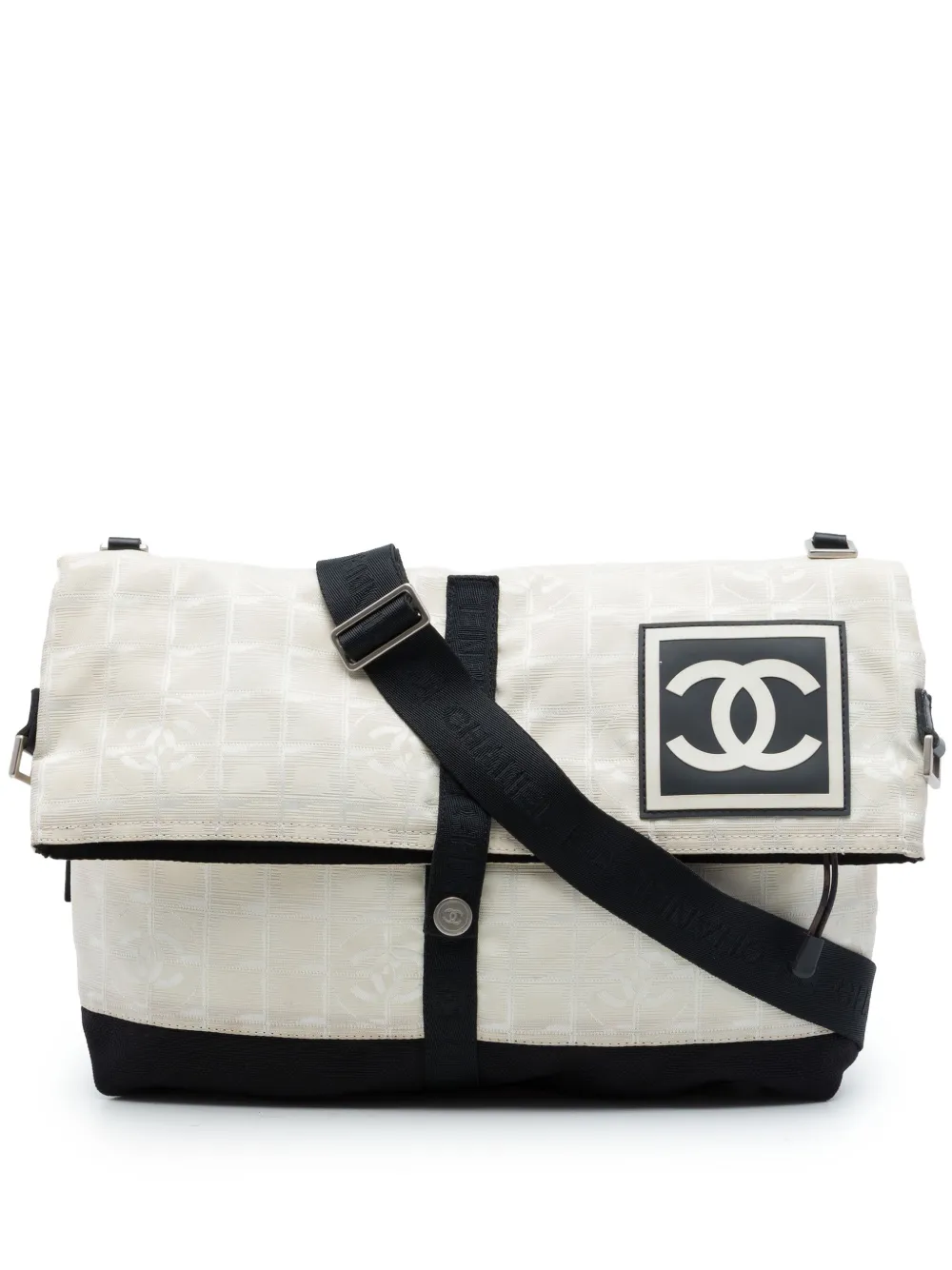 CHANEL Pre-Owned Borsa a tracolla CC New Travel Line Sports in nylon 2003-2004 - Bianco