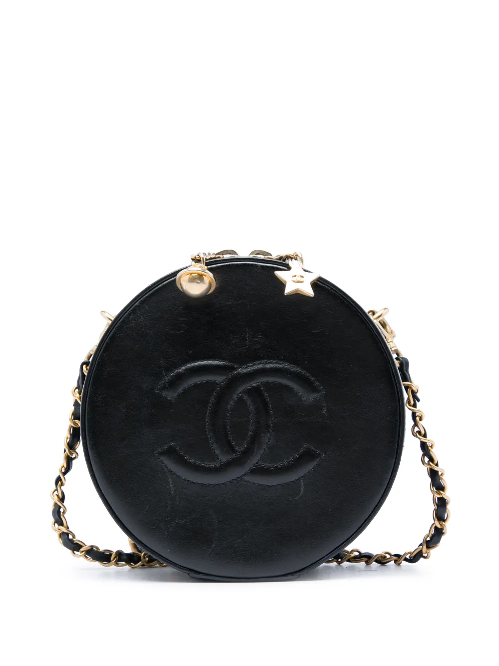 CHANEL Pre-Owned 2017-2018 Glazed Calfskin Round As Earth Evening Bag satchel - Schwarz