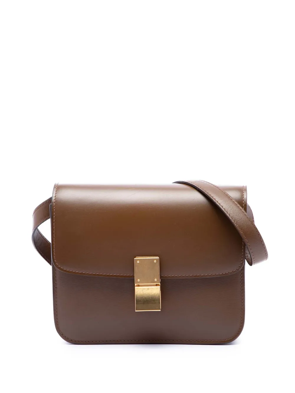Celine Pre-Owned 2000 Teen Calfskin Classic Box crossbody bag - Marrone