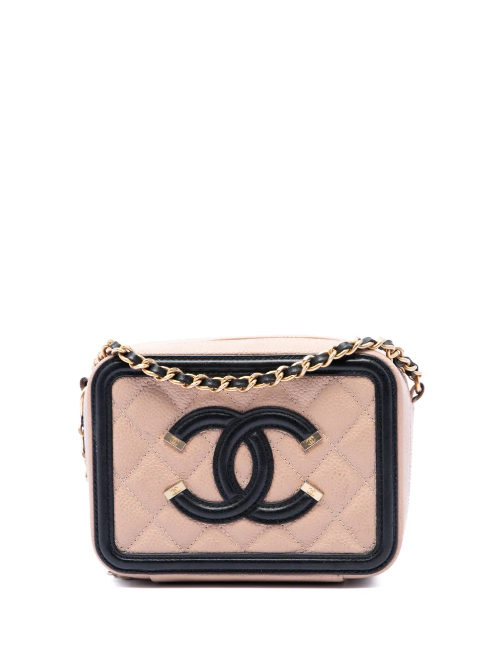 CHANEL Pre-Owned 2018-2019 mini CC Filigree Umhängetasche - Nude