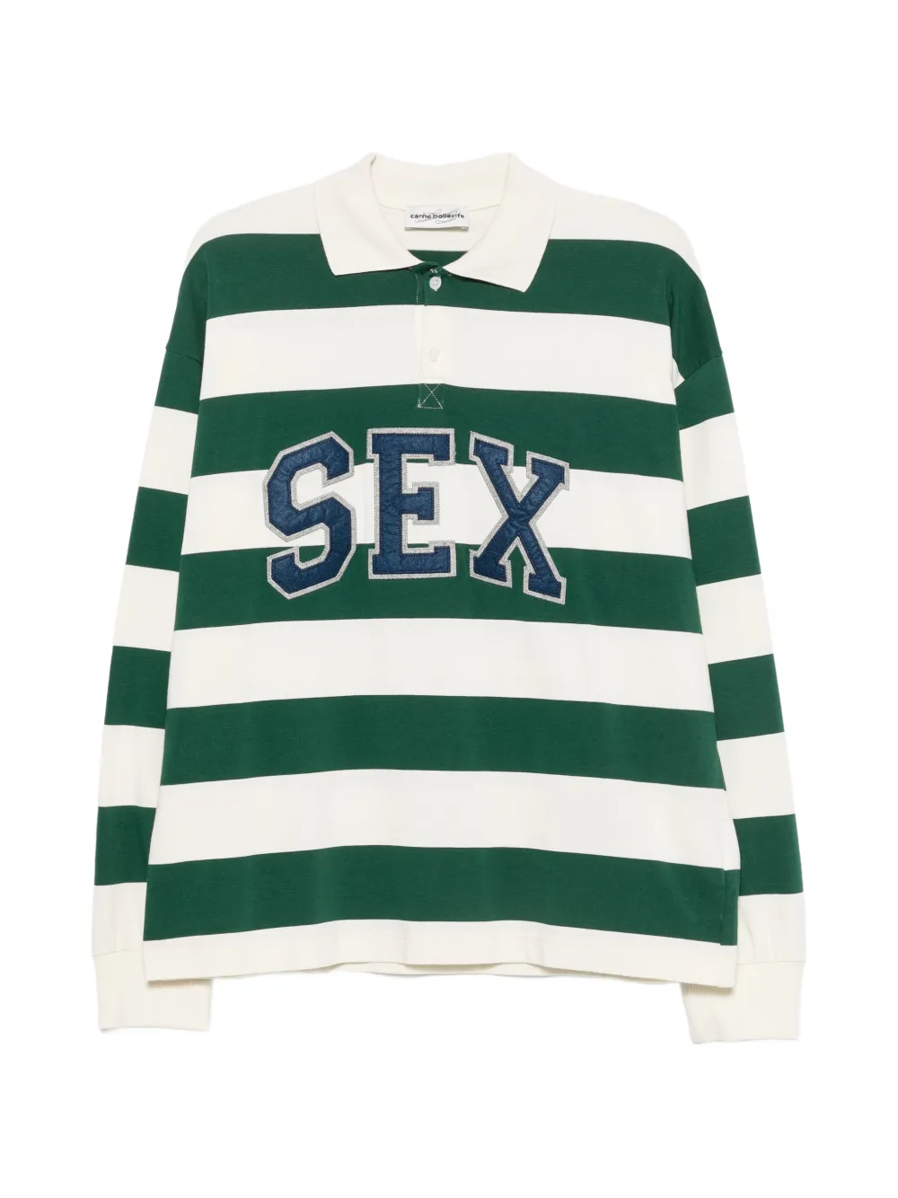 CARNE BOLLENTE striped-pattern polo shirt
