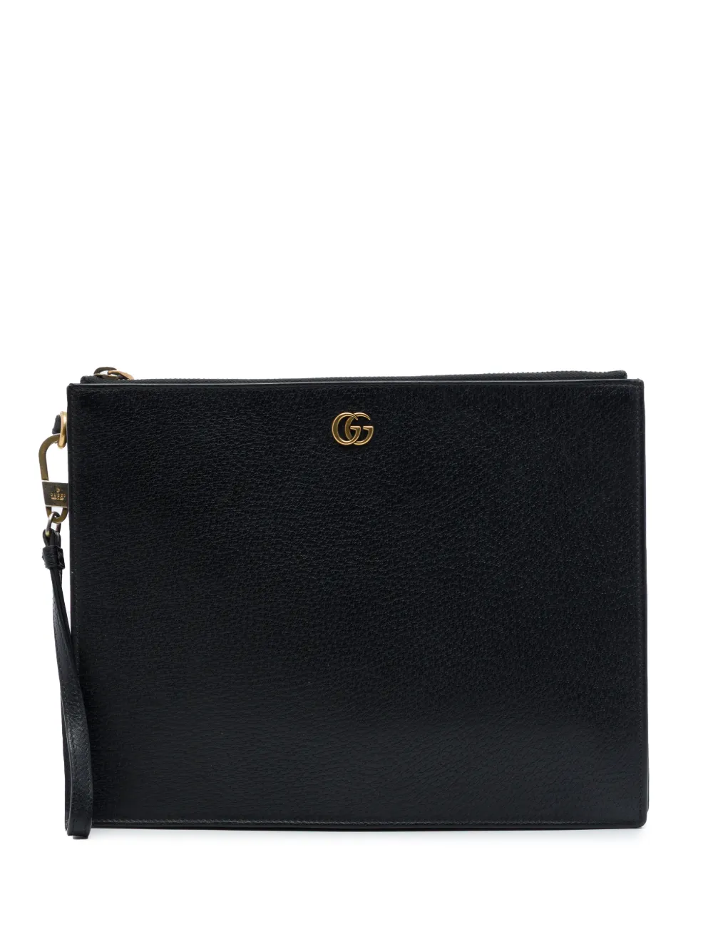 Gucci Pre-Owned 2016-2026 GG Marmont Calfskin clutch bag - Nero