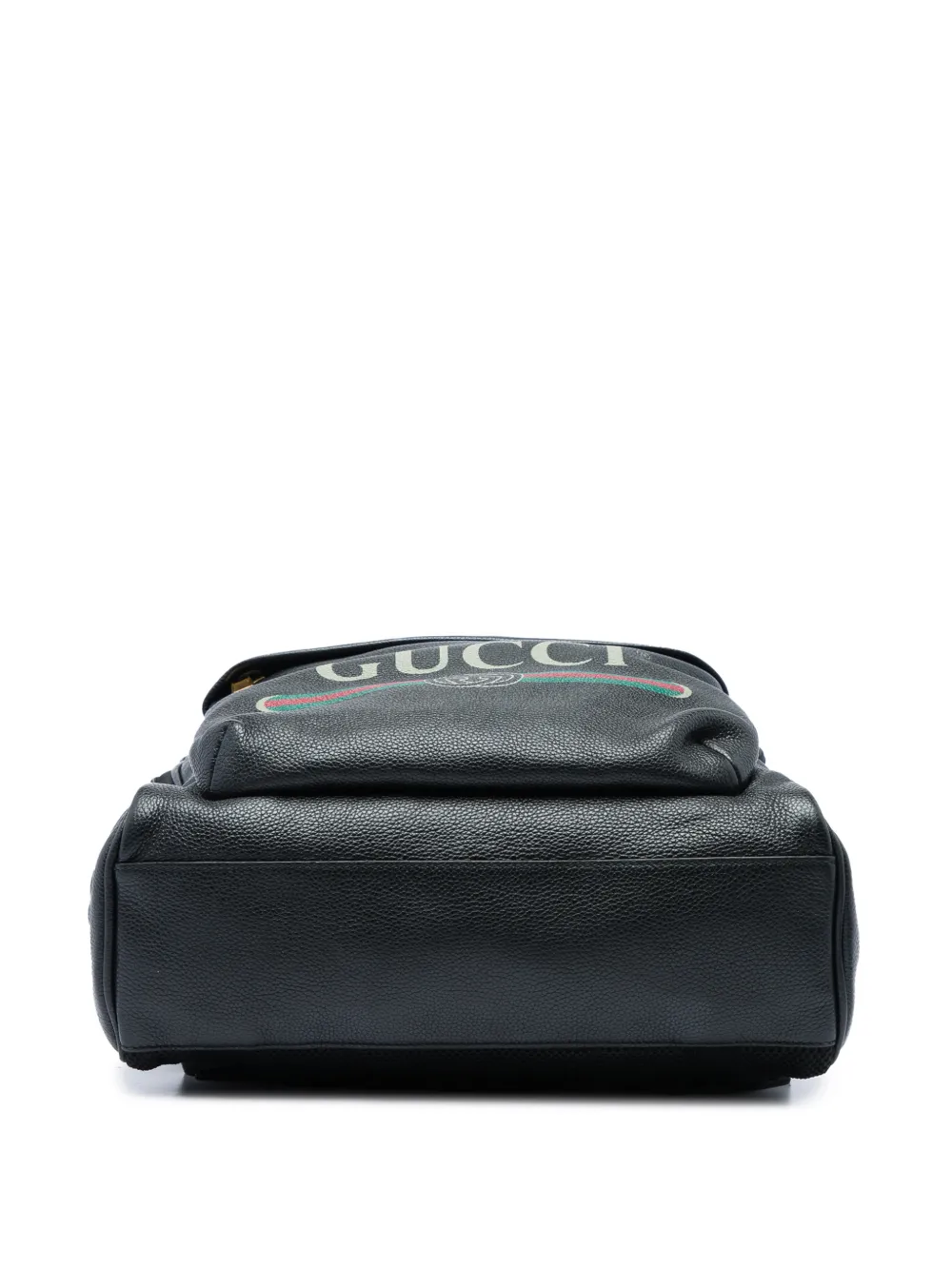 Gucci Pre-Owned 2016-2026 leren rugzak met logo Zwart