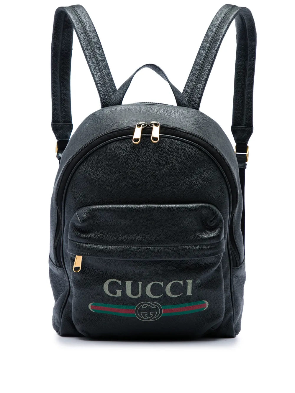 Gucci Pre-Owned Zaino in pelle con logo 2016-2025 - Nero