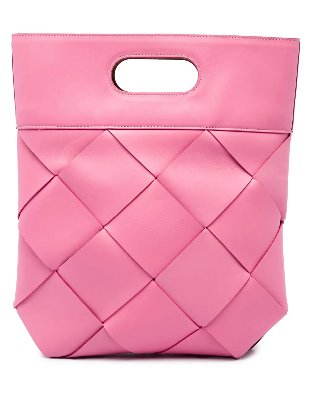 Bottega Veneta Pre-Owned 2019-2021 Medium Leather Maxi Intrecciato Slip tote bag - Rosa