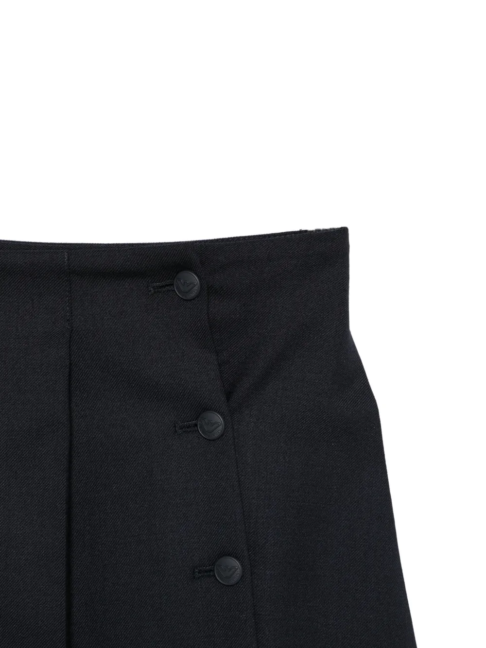 Emporio Armani Kids Geplooide rok met knoopsluiting Zwart