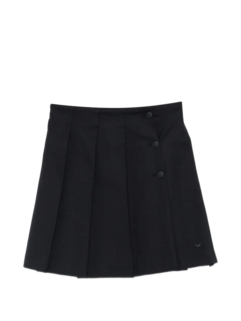 Emporio Armani Kids pleated button-up skirt - Nero