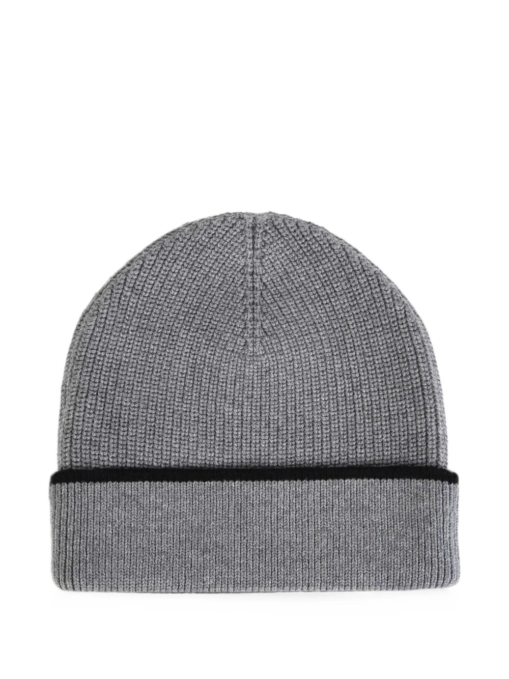 Chloé Kids Ribgebreide muts met hart-patroon Grijs
