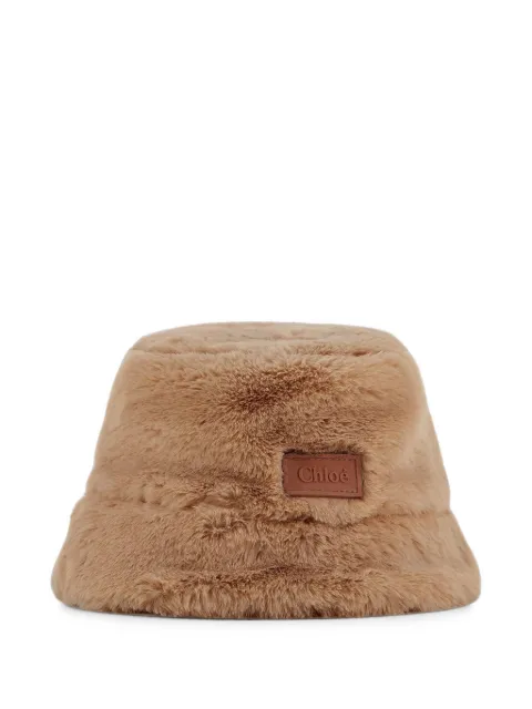 Chloé Kids faux-fur bucket hat