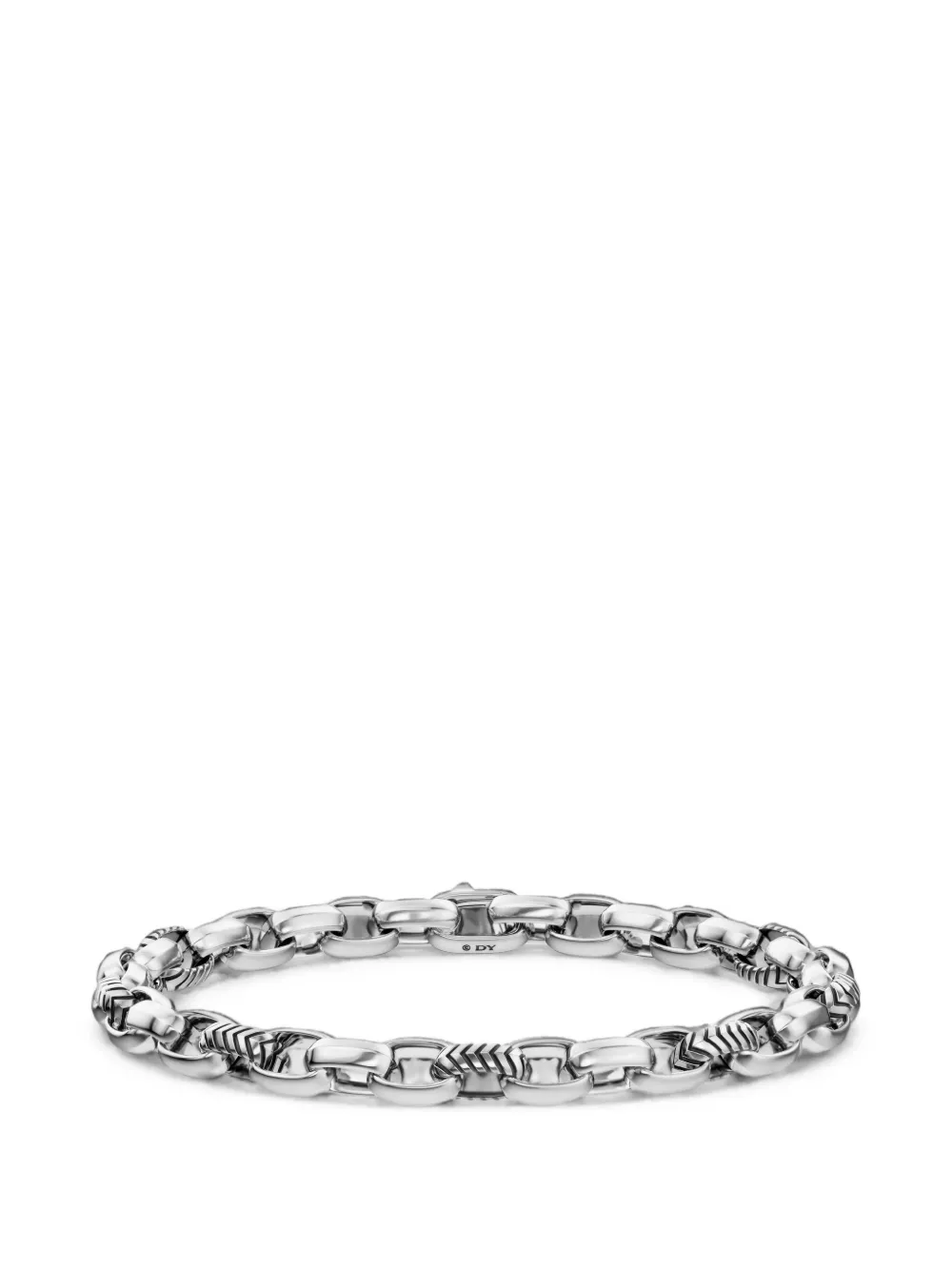 David Yurman Chevron Oval Link Bracelet In Metallic