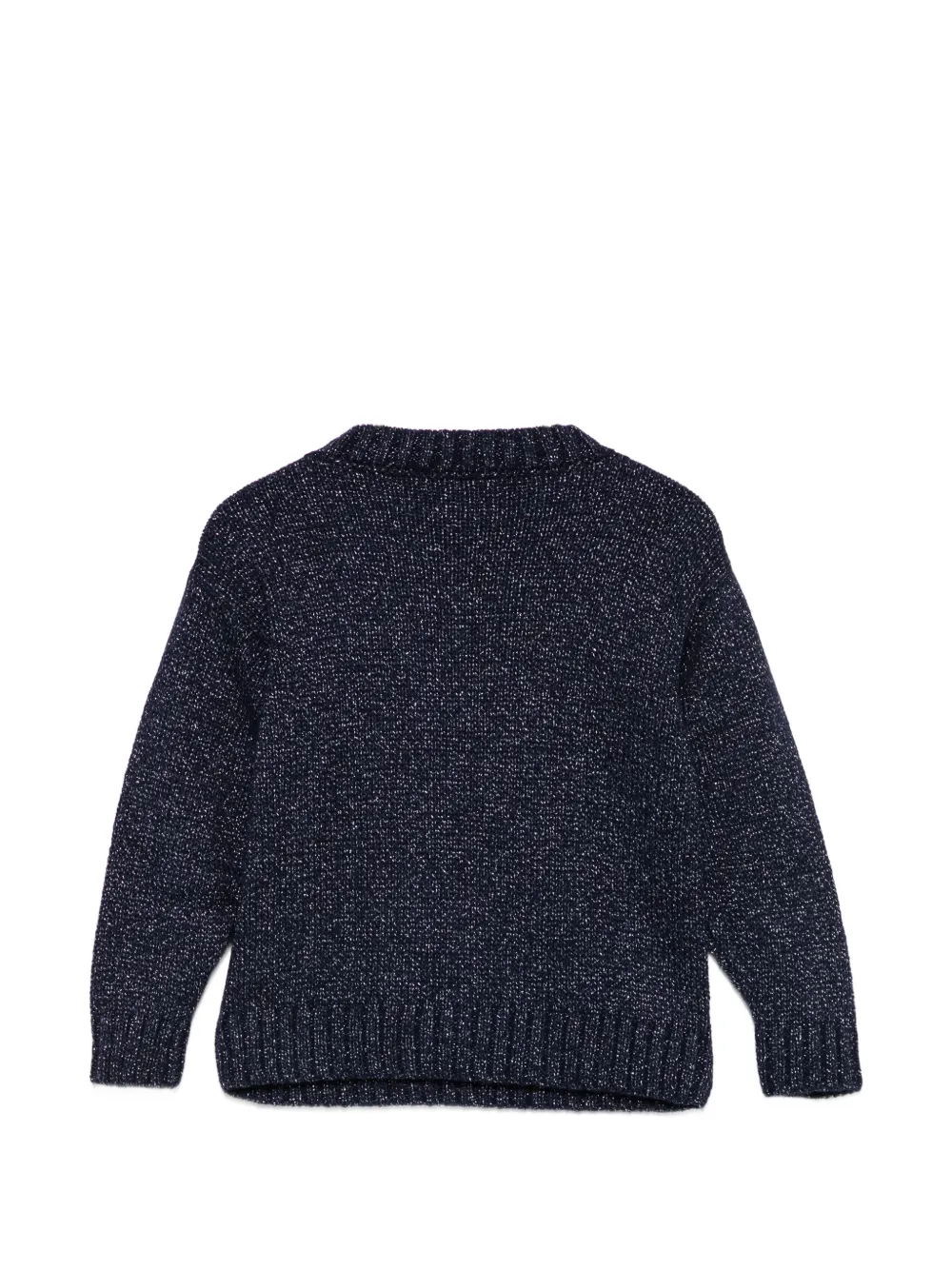 Il Gufo metallic-thread chunky-knit sweater Blauw