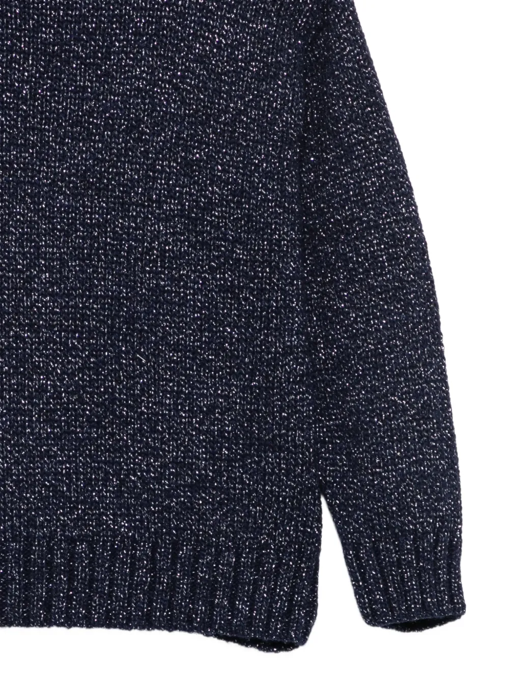 Il Gufo metallic-thread chunky-knit sweater Blauw