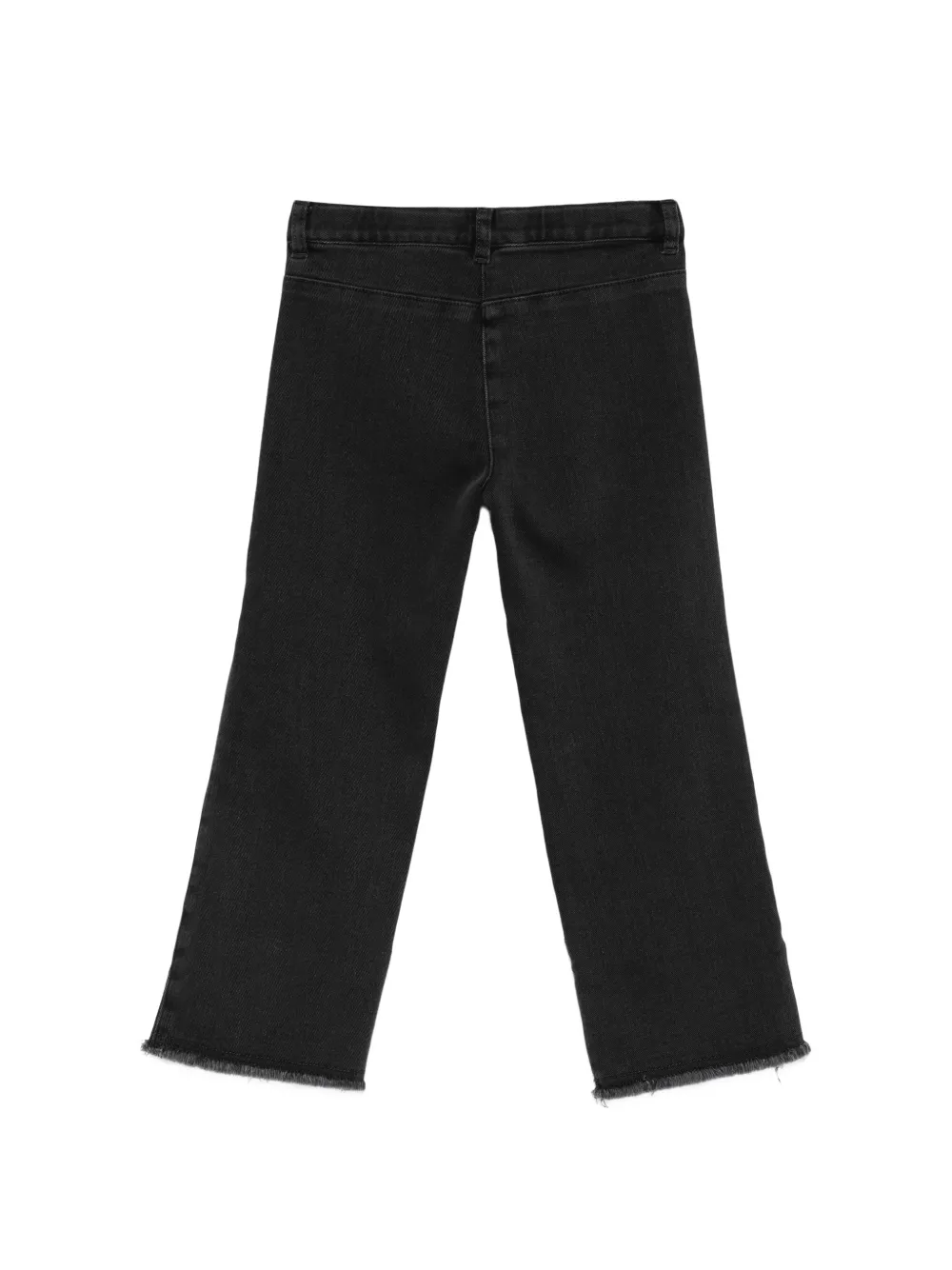Il Gufo Jeans verfraaid met knopen en franje Zwart