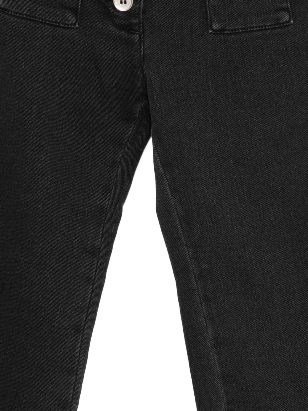 Il Gufo Jeans verfraaid met knopen en franje Zwart