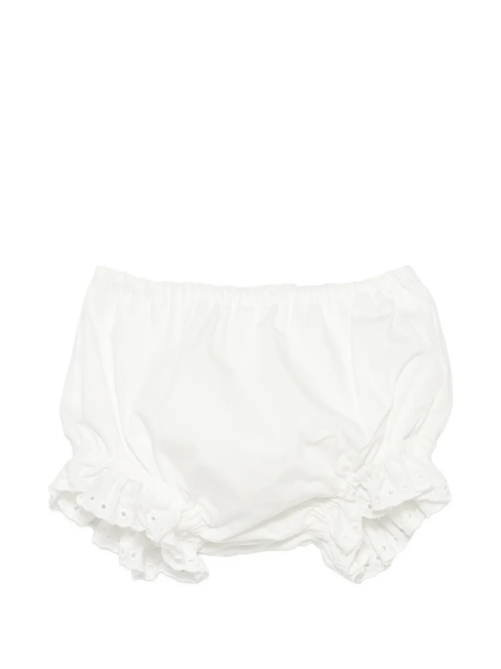 ELIE SAAB JUNIOR Jurk met bloemenkant en pofmouwen Rood